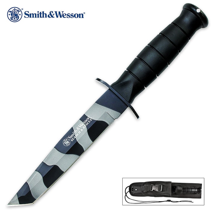 Smith & Wesson Search & Rescue Urban Camo Fixed Blade Tanto Knife
