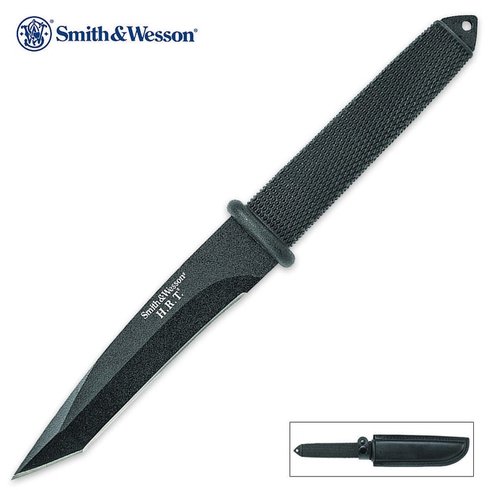 Smith & Wesson H.R.T. Tanto Point Fixed Blade Knife With Sheath