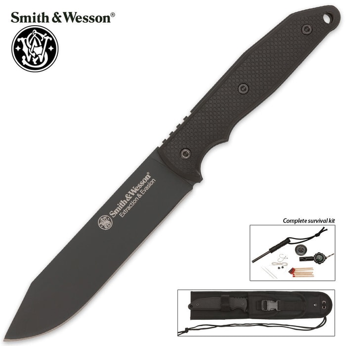 Smith & Wesson Fixed Blade Survival Knife with Kit