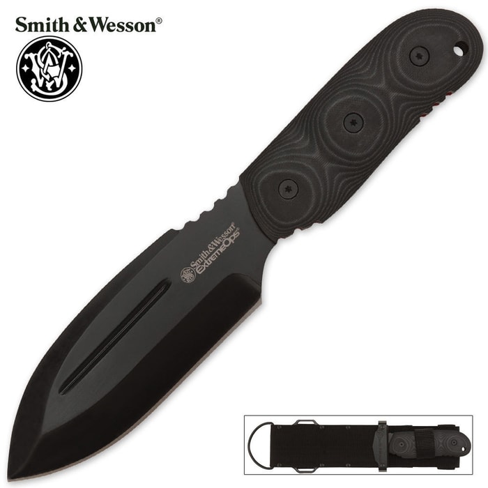 Smith & Wesson Extreme Ops Micarta Handle Tactical Knife