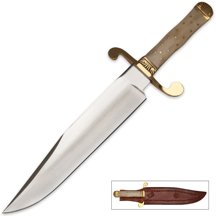 Classic Bowie Bone Handle 15 Inch Overall