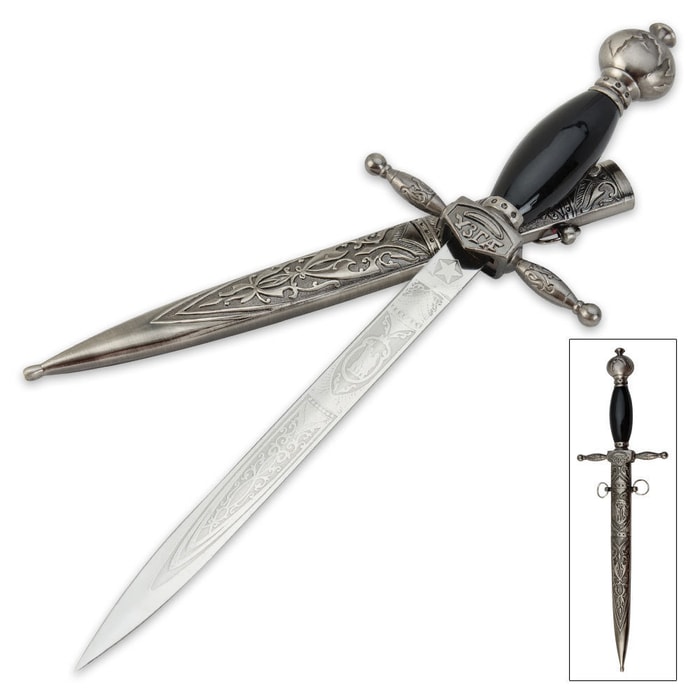 Medieval Knights Dagger Knife with Scabbard