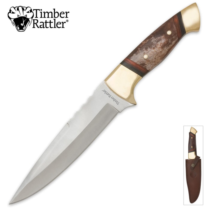 Timber Rattler Garnet Executive Skinner Knife