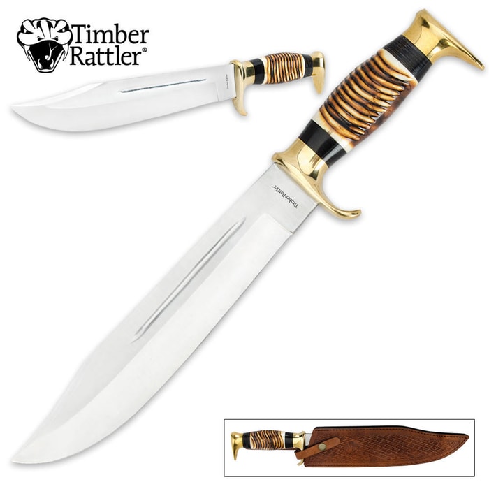 Timber Rattler Traveling Rancher Bowie Knife