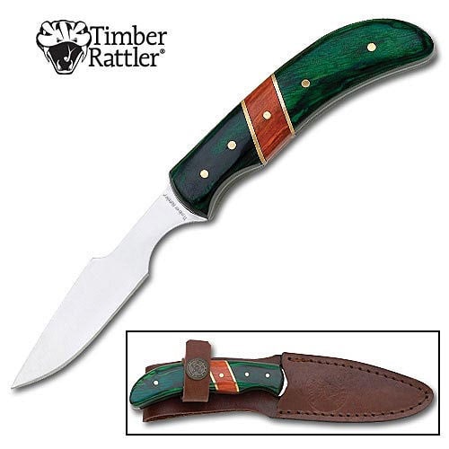 Timber Rattler Green Combo Skinner Knife