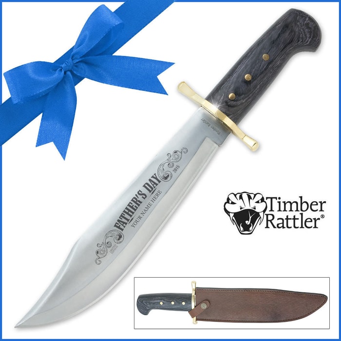 Fathers Day Timber Rattler Custom Bowie Knife