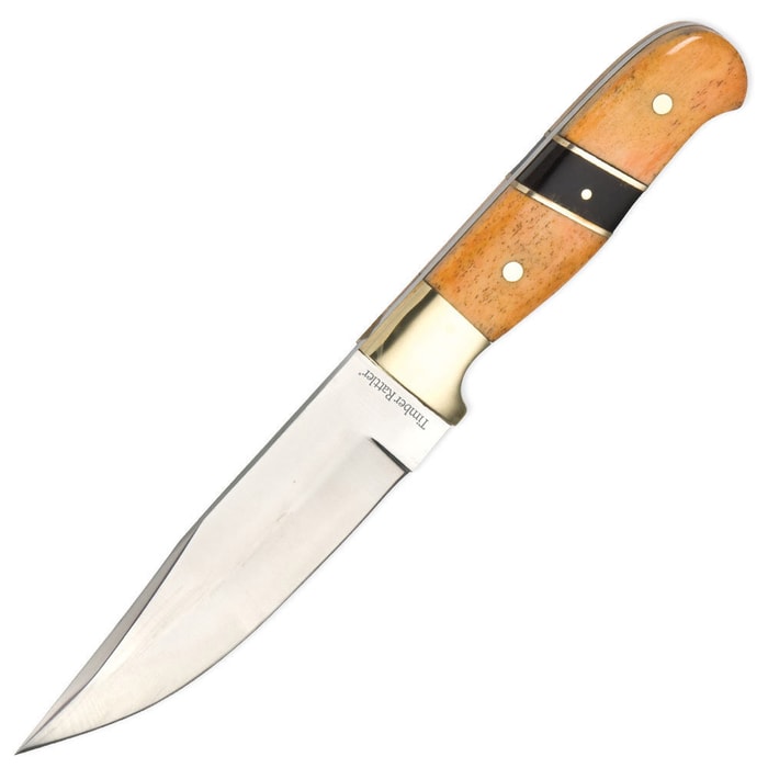 Timber Rattler Orange Bone Skinning Knife
