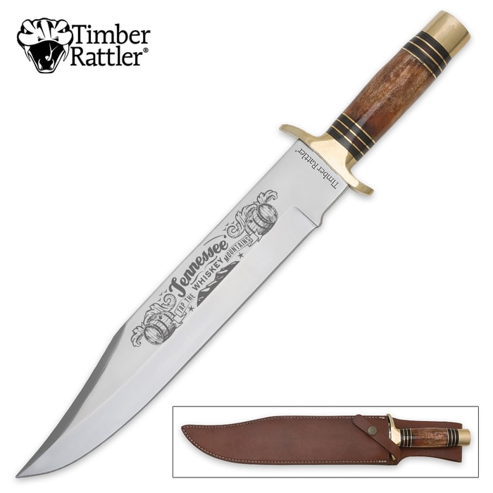 Timber Rattler Tennessee Whiskey Bowie Knife