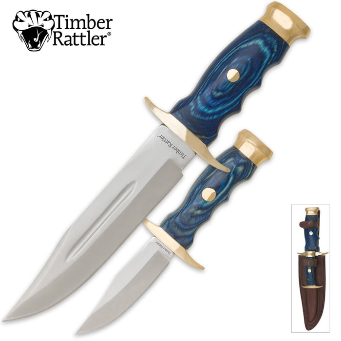 Timber Rattler Blue Captain Duo Fixed Blade Knives