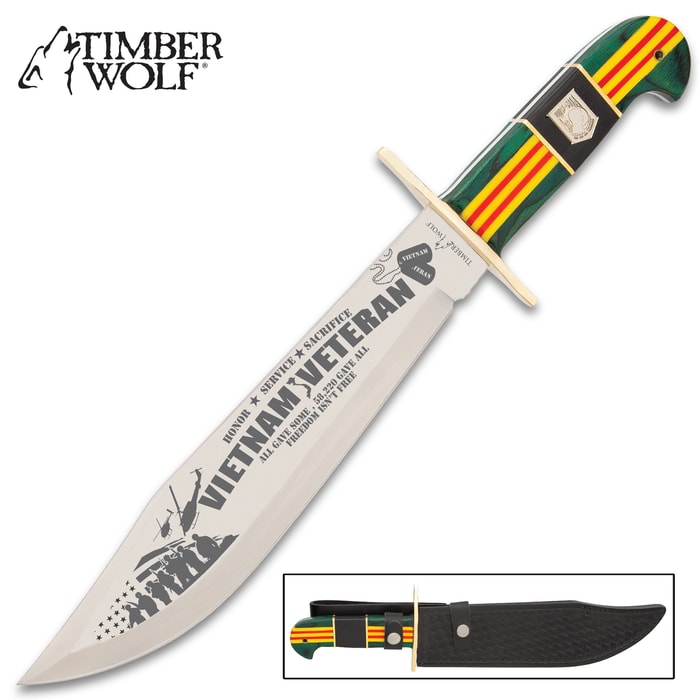 Beauty, patriotism, remembrance and keen-edged ferocity unite in stunning, picture perfect harmony in this bowie knife