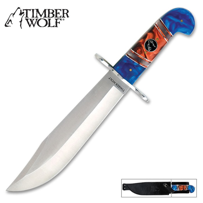 Timber Wolf Treasured Bowie with Sheath