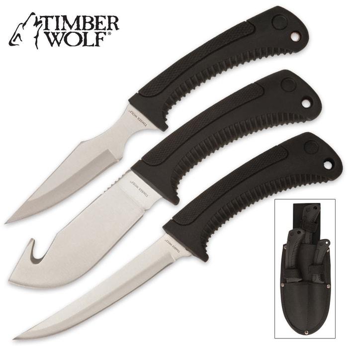 Timber Wolf 3-Piece Elite Hunting Set with Sheath