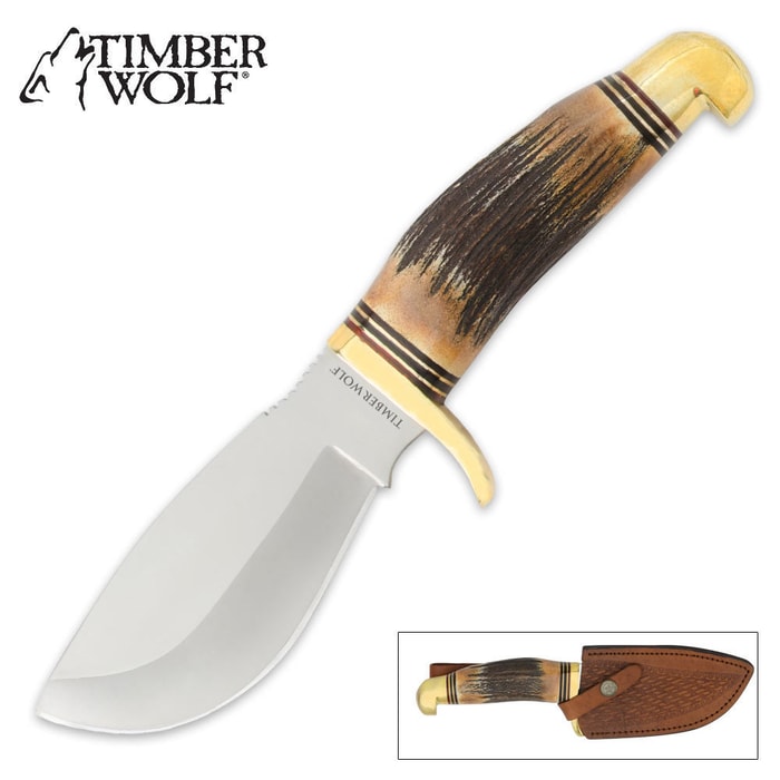 Timber Wolf Hillside Stag Skinner Knife
