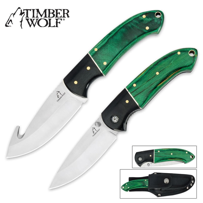 Timber Wolf Emerald Bay 2-Pc. Hunting Knife Set
