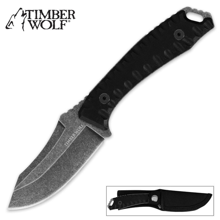 Timber Wolf Atomic Steel Stone Washed Modified Skinner With Sheath