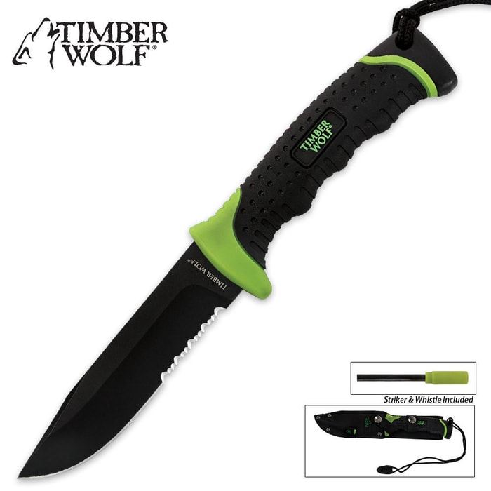 Ultimate Timber Wolf  Survival Fixed Blade Knife 