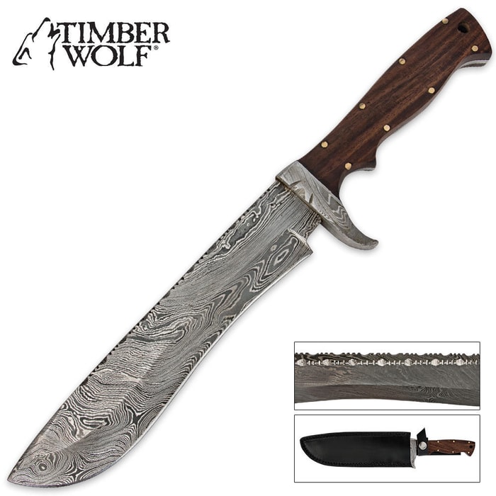 Timber Wolf Desert Hunter Bowie Knife Fixed Blade