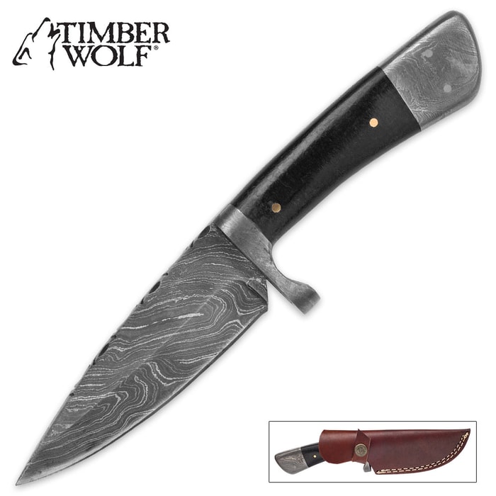 Timber Wolf Black Micarta Hunter Knife
