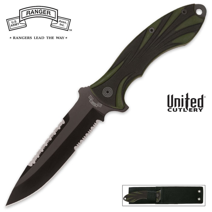 USARA Knife G10 Green Black with Sheath