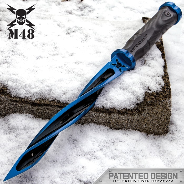 Special Limited Edition Tsunami Force Blue M48 Cyclone - Cast Stainless Steel Blade, Reinforced Nylon Handle, Stainless Steel Guard And Pommel