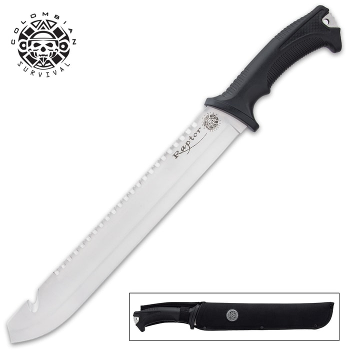 Brave your backyard or the wild with our Colombian Raptor Black Machete because this machete is up for anything