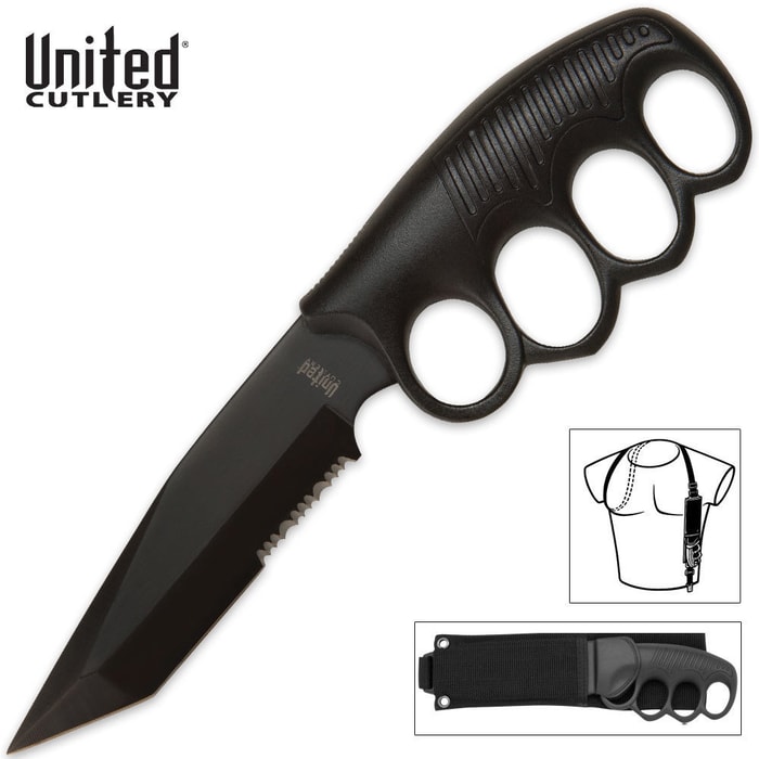 United Cutlery Sentry Black Serrated Tanto Point Knife