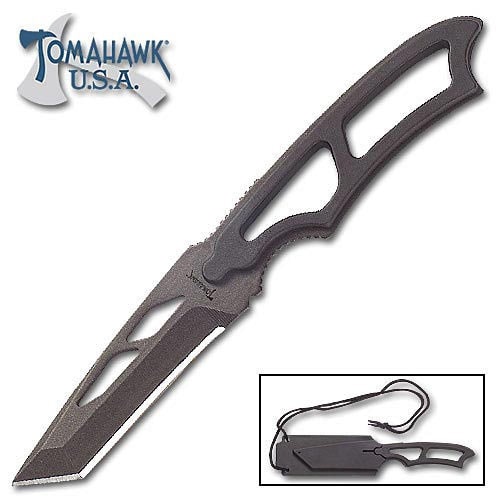 Tomahawk Black Tanto Blade Neck Knife