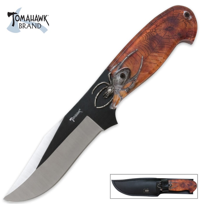 Flaming Spider Fixed Blade Knife