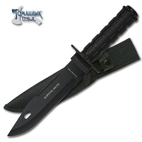 All Black Survival Knife