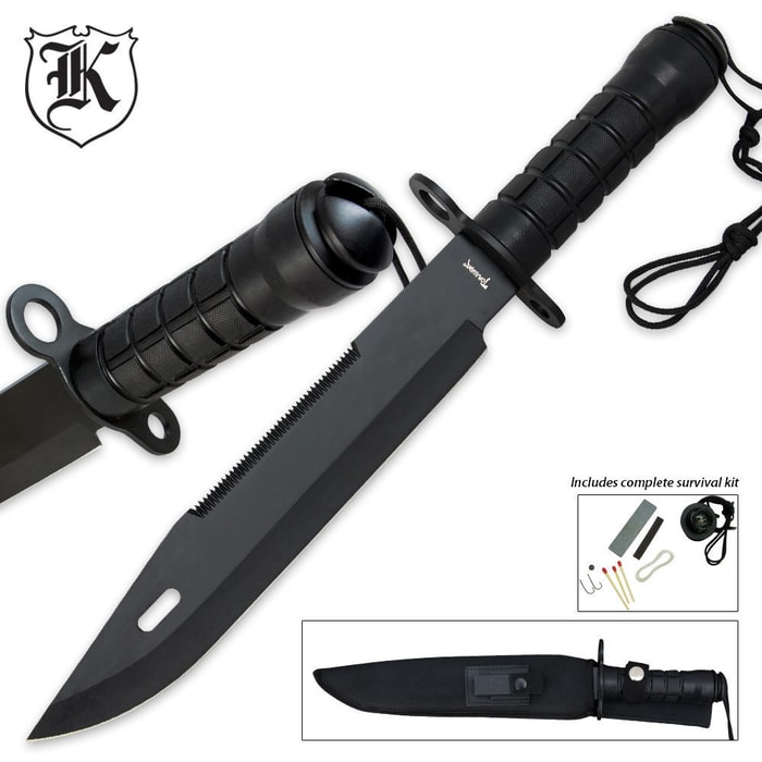 Bayonet Style Survival Knife & Sheath