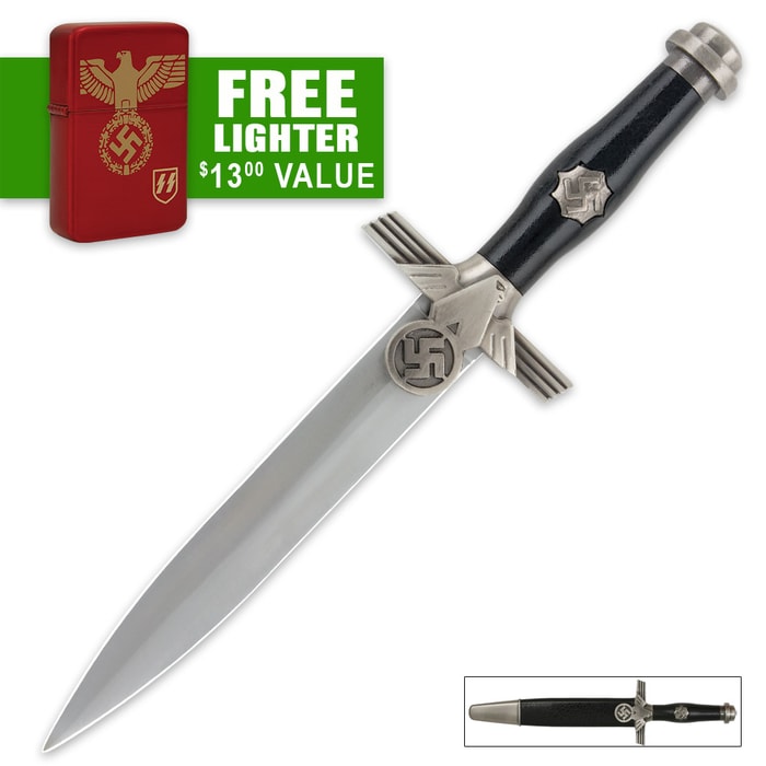 German Historical WWII Dagger and Free Lighter