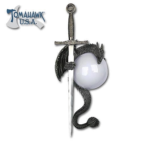 Knights Dagger with Dragon and Crystal Ball