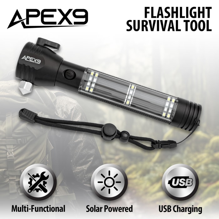 Full image of Apex9 Flashlight Survival Tool.