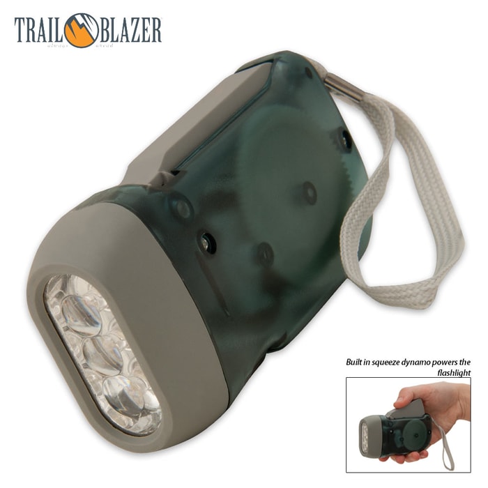 Trailblazer 3-LED Dynamo Hand Crank Flashlight