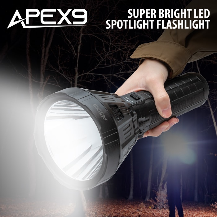 Full image of the Apex9 Super Bright LED Spotlight Flashlight.