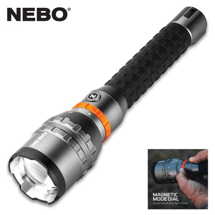 A full view of the Nebo DaVinci Rechargeable Flashlight