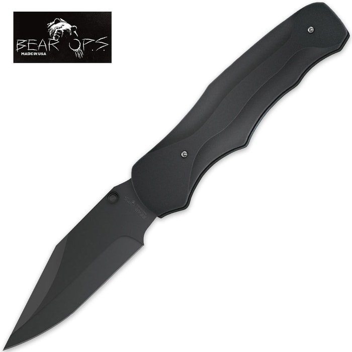 Bear Ops Tactical Pocket Knife Manual Control Knife Clip Titanium