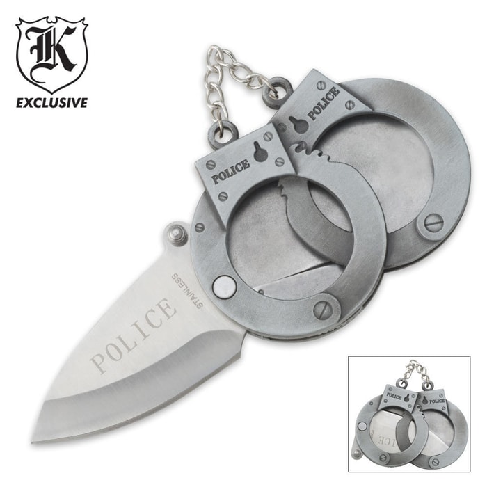 Police Handcuff Folding Knife