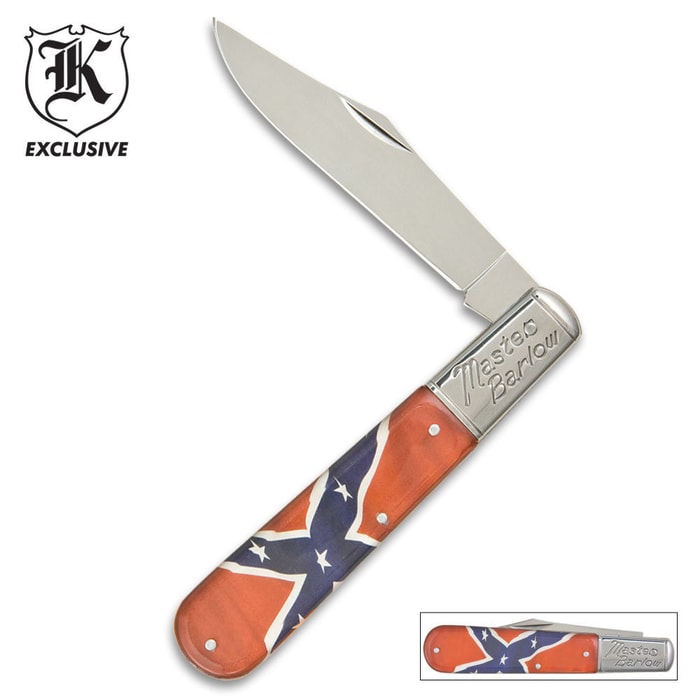 Master Barlow Confederate Flag Pocket Knife