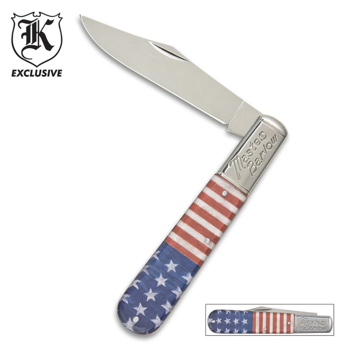Master Barlow American Flag Pocket Knife