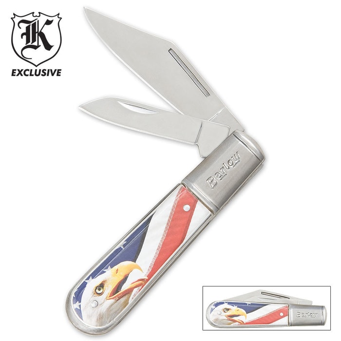 Two Blade Barlow American Eagle Folding Knife