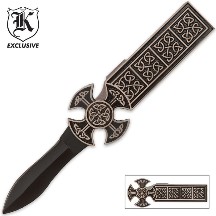 Celtic Cross Folding Knife
