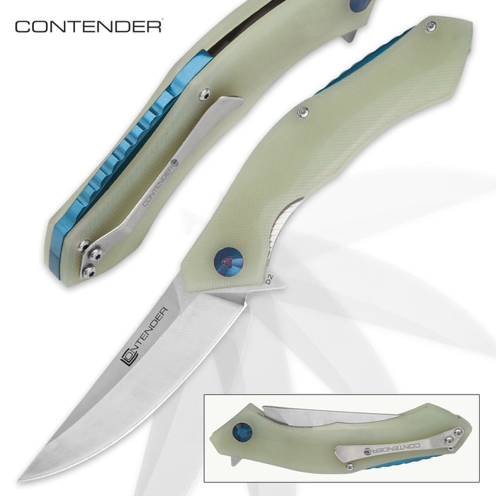 Contender Graviton Advanced Ball Bearing Pocket Knife with D2 Blade - Raw G10 Handle