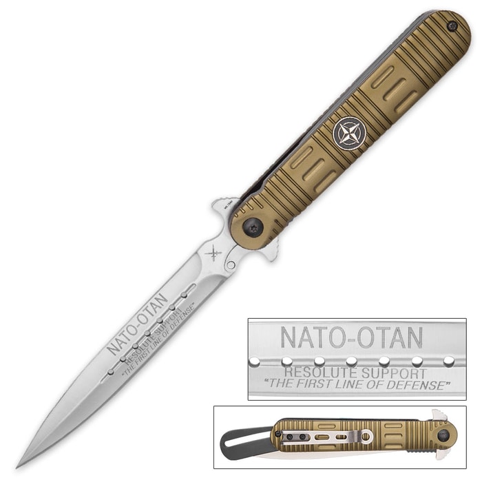 NATO Stiletto Knife - Army Green
