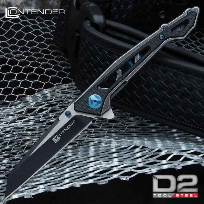 Up to hard use, The Contender Engineer Black Pocket Knife is a must-have addition to the tools and gear that you use on a daily basis