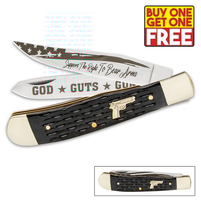 The Second Amendment Trapper both open and closed