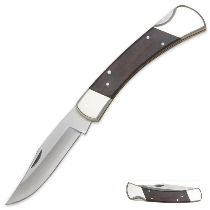 BKD130 Hardwood Lockback Folding Knife