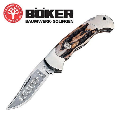 Boker Tree Brand Stag Lockback Folding Knife