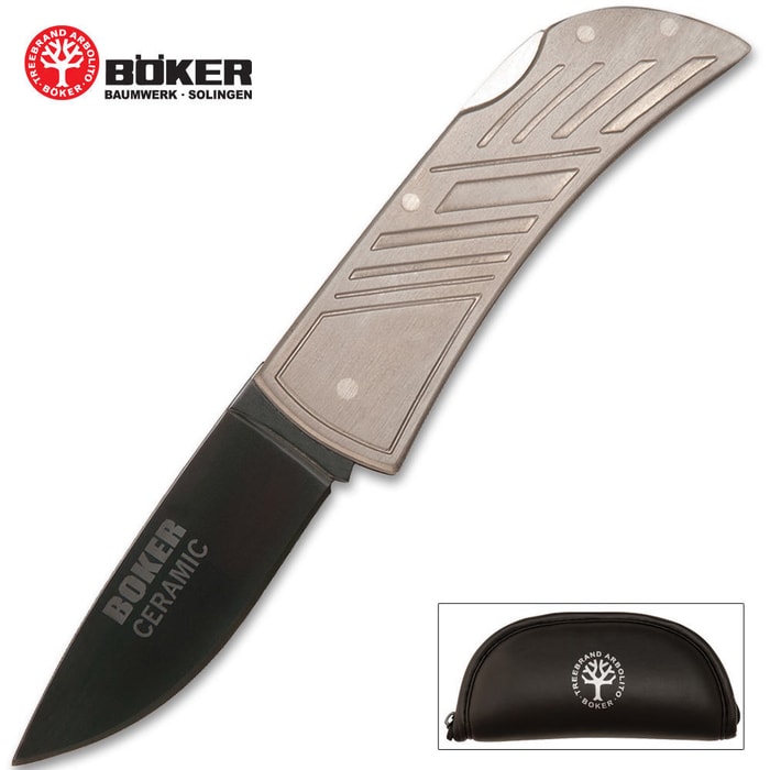 Boker Titanium Ceramic Lockback Folding Knife