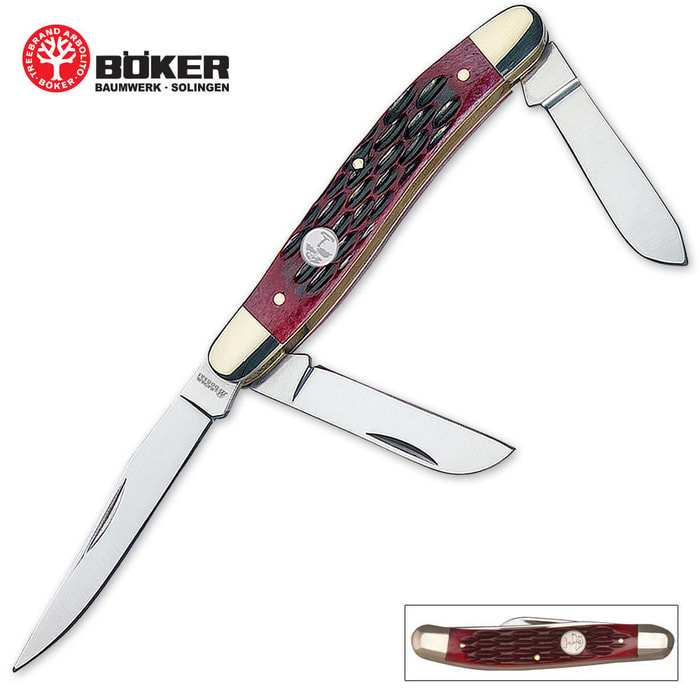 Boker 01SC104 Magnum Red Bone Stockman Folding Knife